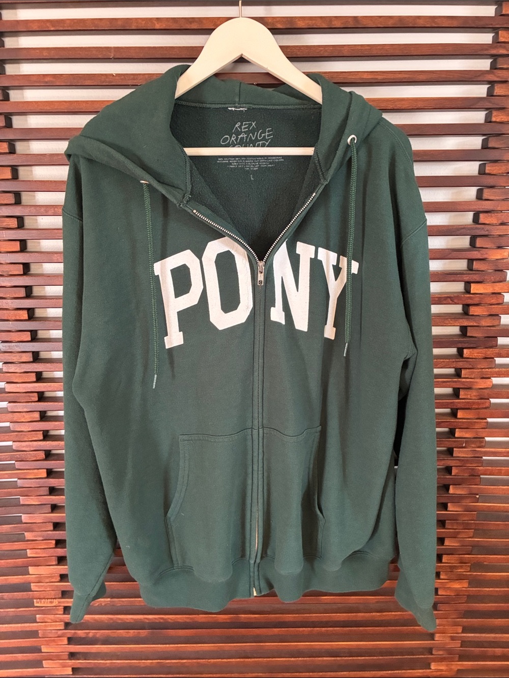 🎉NEW LISTING!🎉Rex Orange County PONY Zip-Up Hoodie with White Logo